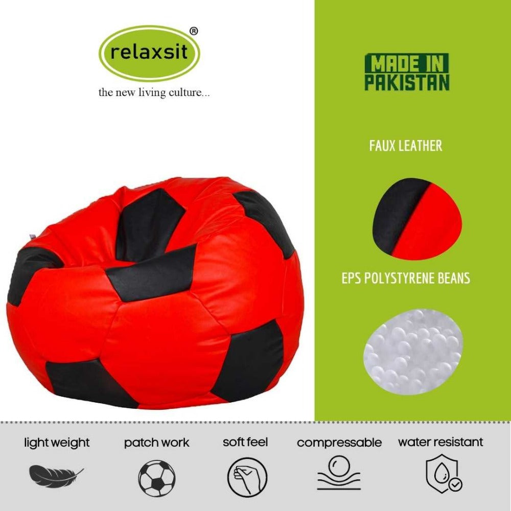King Size Football Leather Bean Bag -  - Relaxsit