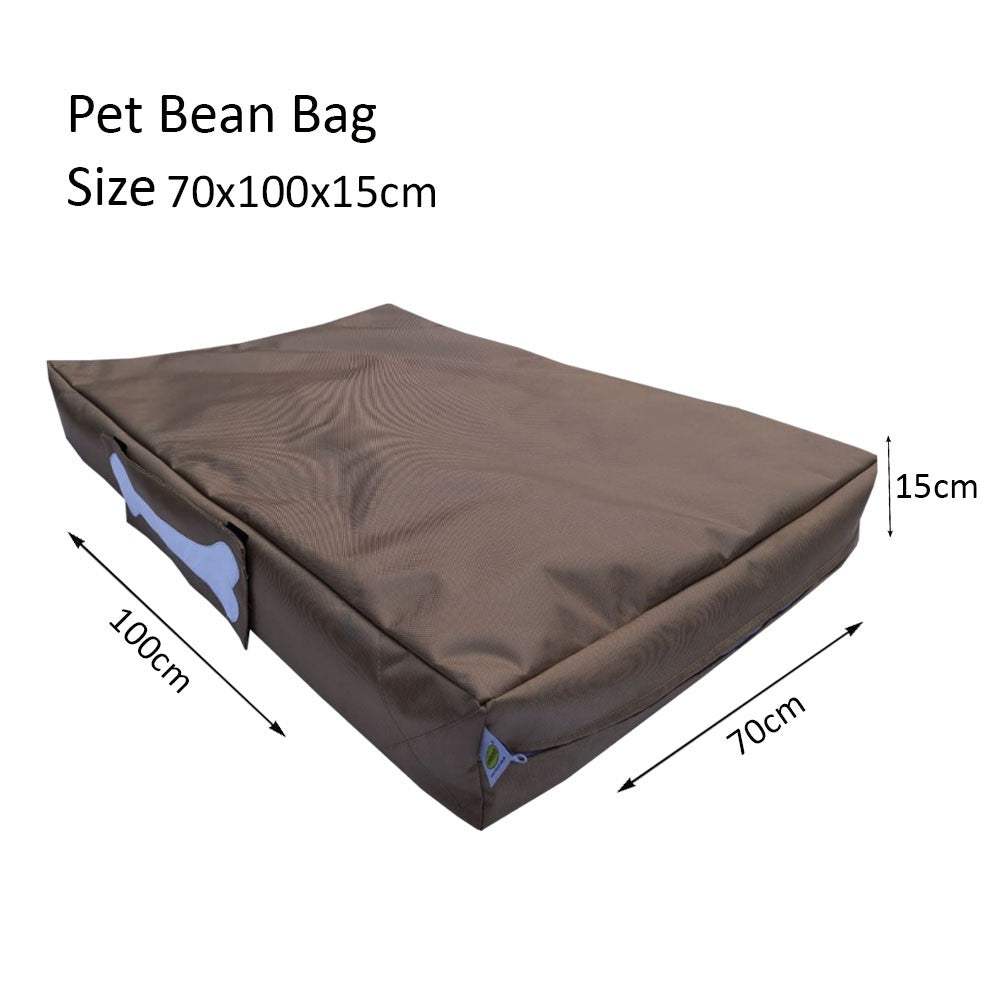 Washable Waterproof Pet Bed Large Size Filled with Beans Removable Cover for cats & Dogs Large Size - Relaxsit