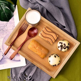 Bamboo Wood Serving Tray Tea Coffee Food Platter - relaxsit,.official