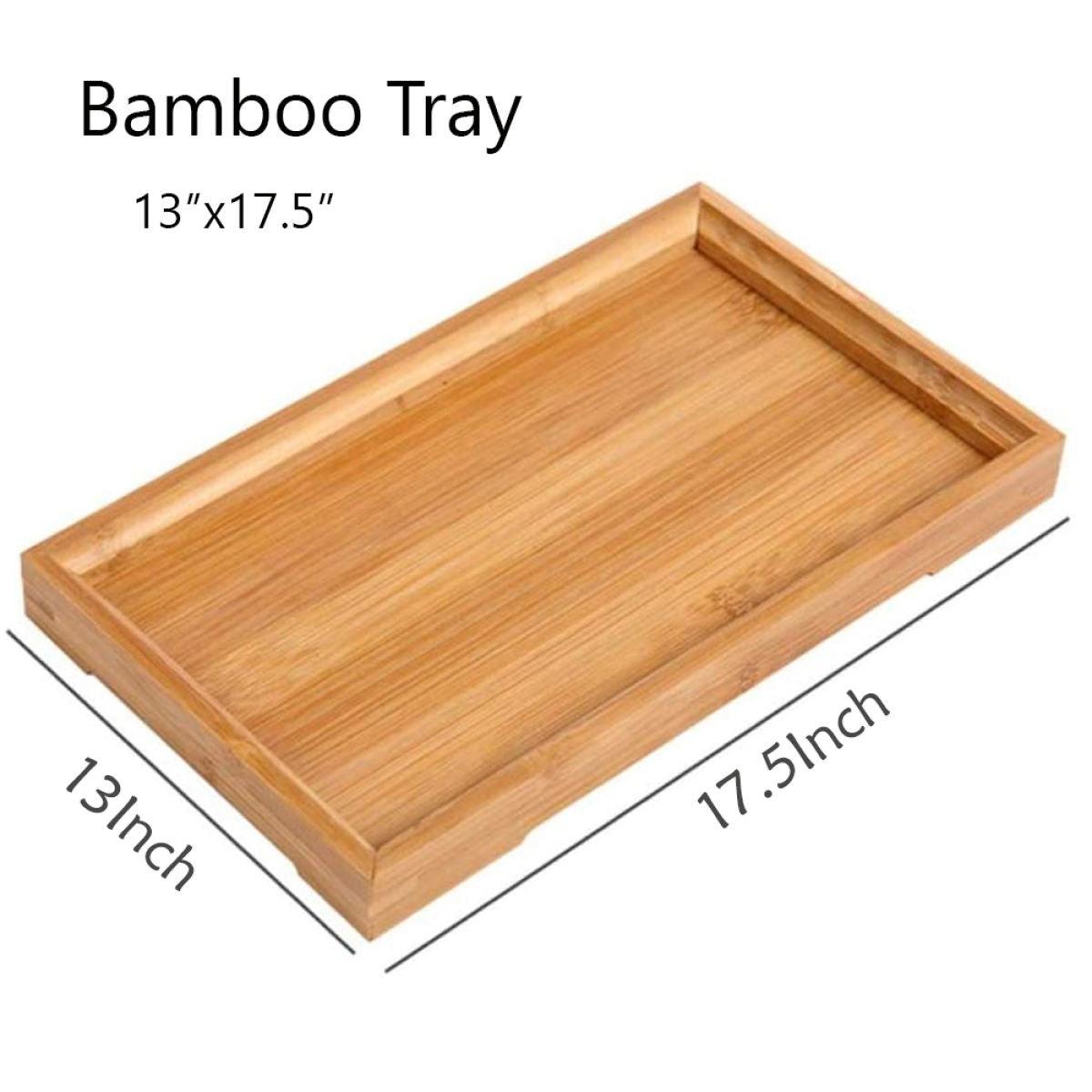 Bamboo Wood Serving Tray Tea Coffee Food Platter - relaxsit,.official