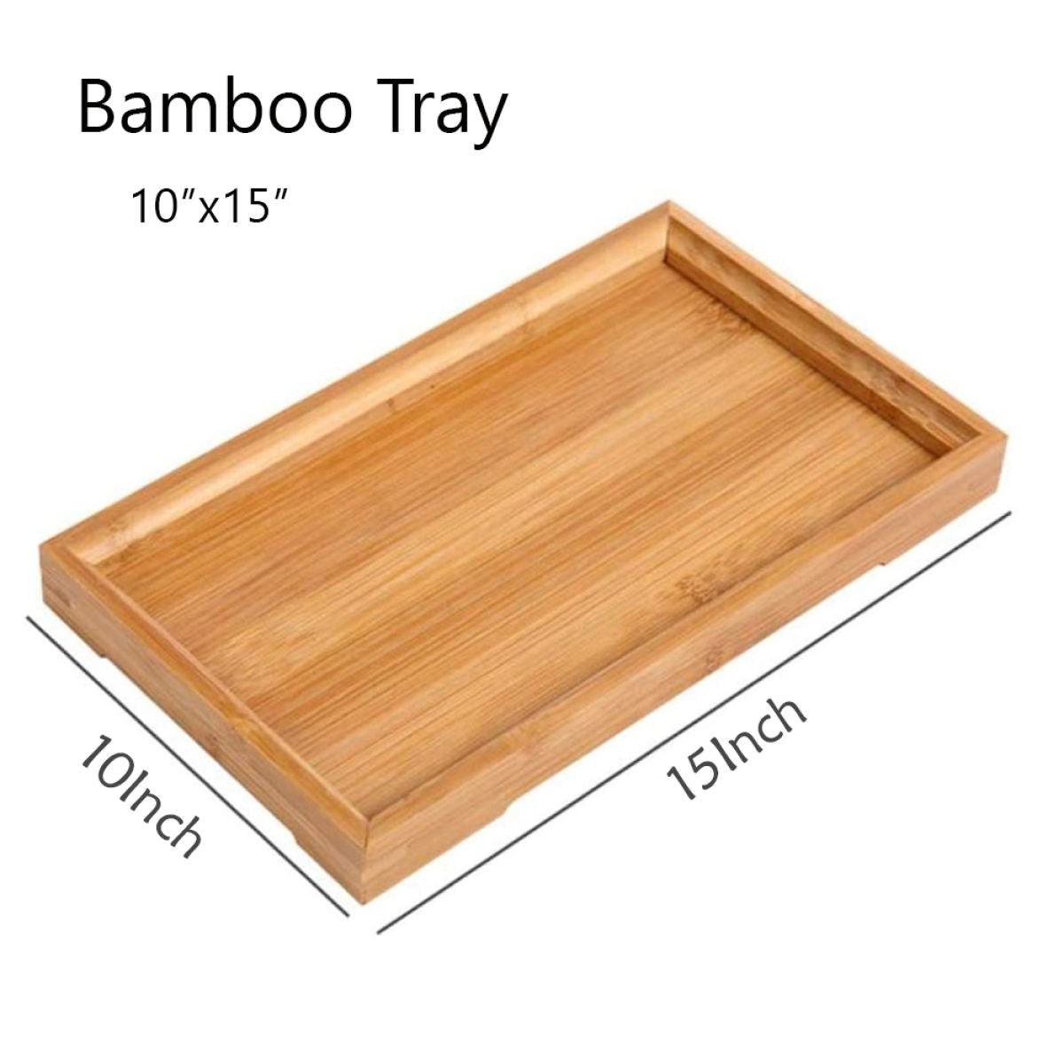 Bamboo Wood Serving Tray Tea Coffee Food Platter - relaxsit,.official