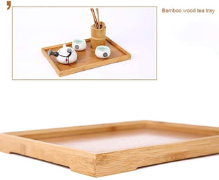 Bamboo Wood Serving Tray Tea Coffee Food Platter - relaxsit,.official