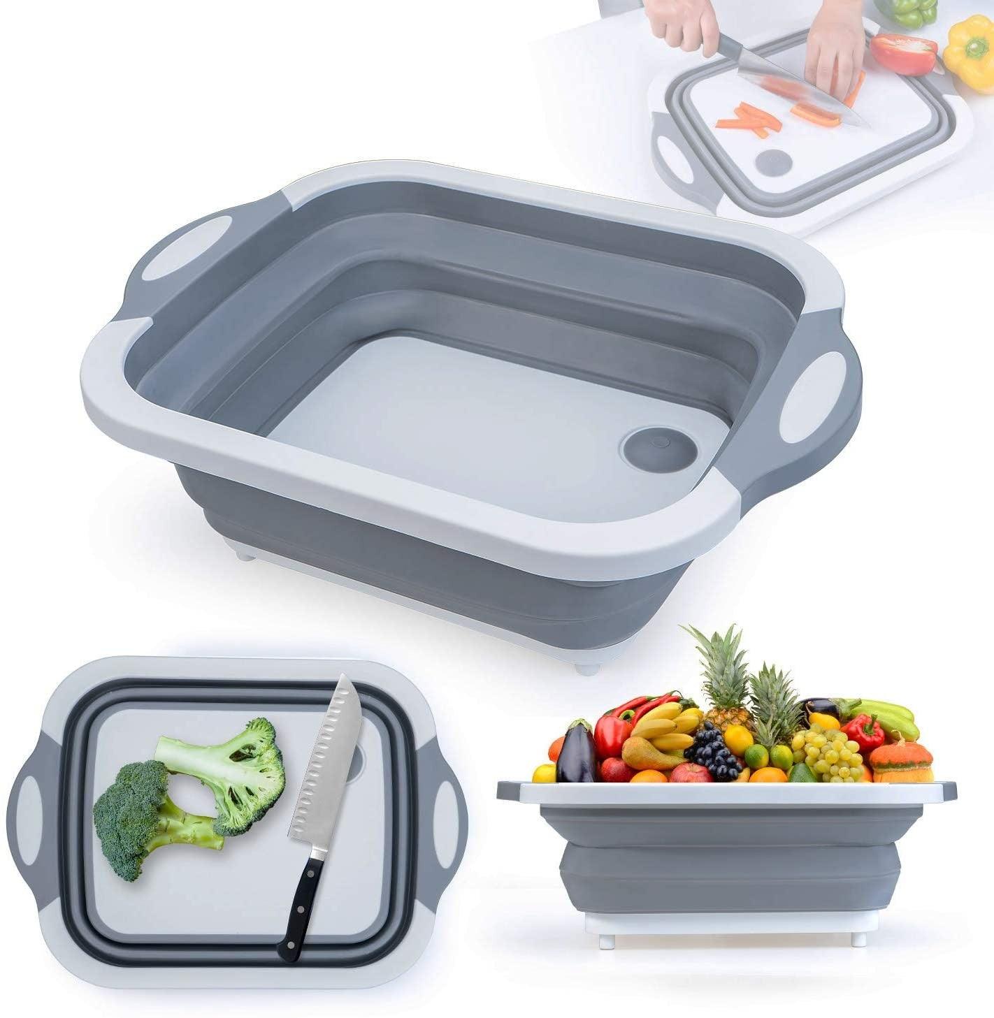 Foldable Cutting Board for light work  Space Saving 3 in 1 Multifunction Storage -