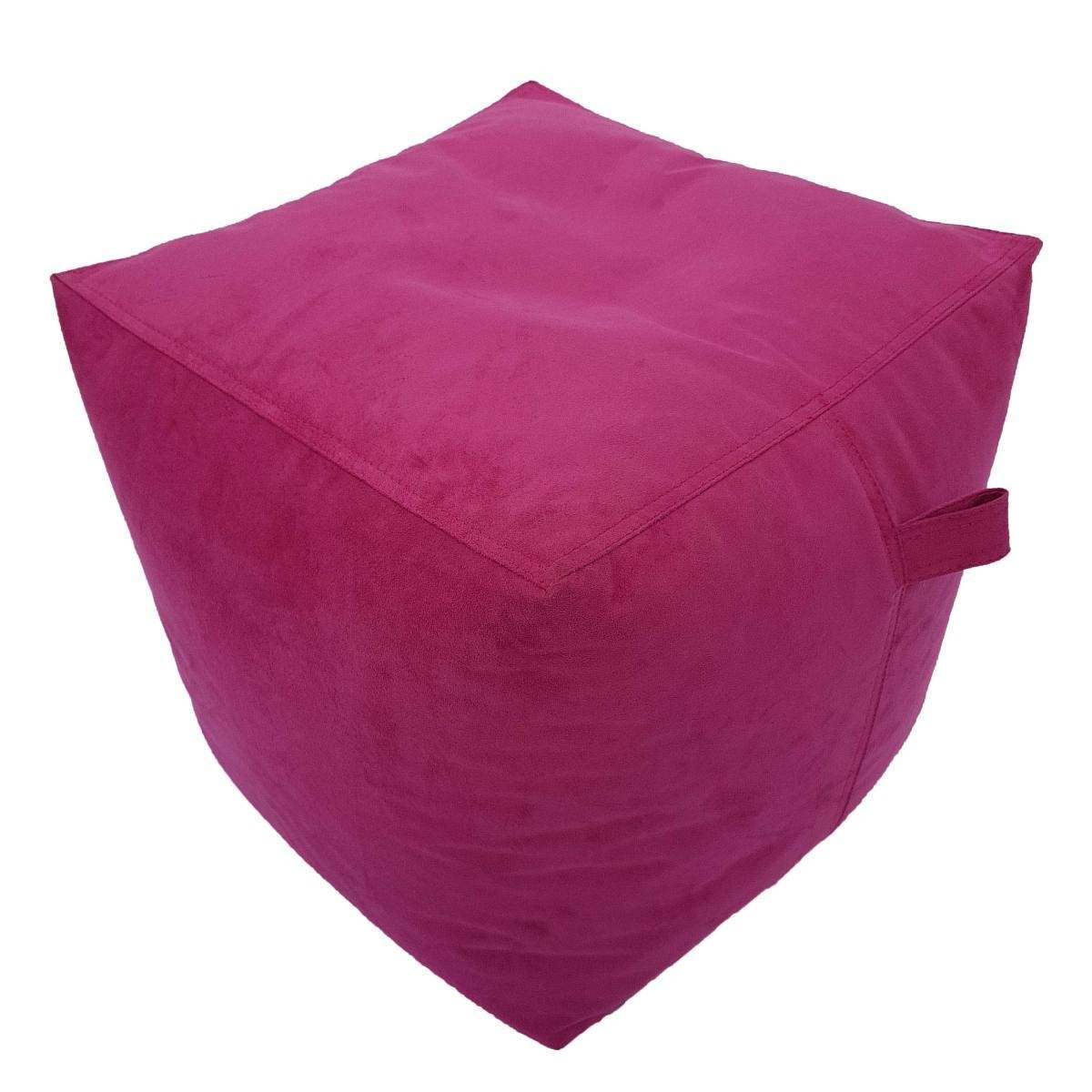 Square Shape Suede Leather Foot Stool Bean Bag 40 x 40 x 40 cm - Relaxsit