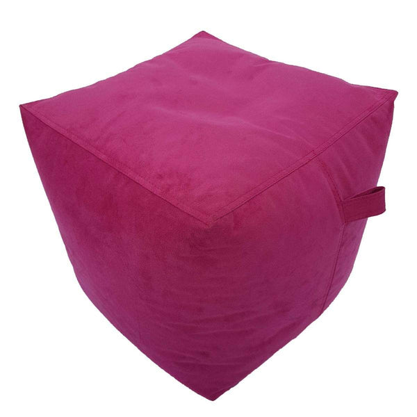 Square Shape Suede Leather Foot Stool Bean Bag 40 x 40 x 40 cm - Relaxsit