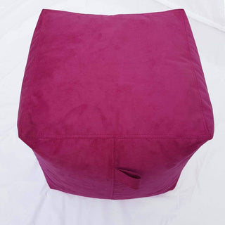 Square Shape Suede Leather Foot Stool Bean Bag 40 x 40 x 40 cm - Relaxsit