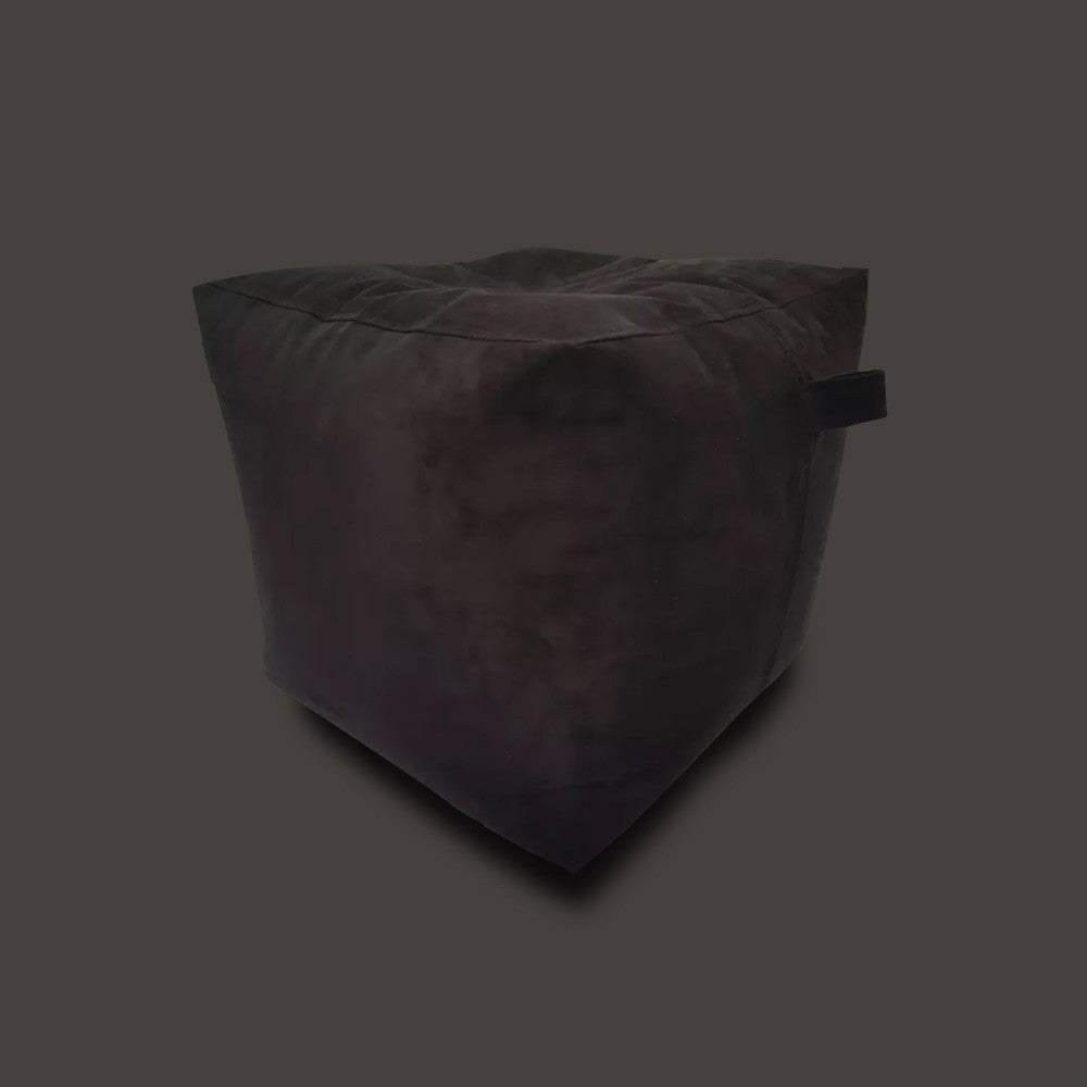 Square Shape Suede Leather Foot Stool Bean Bag 40 x 40 x 40 cm - Relaxsit