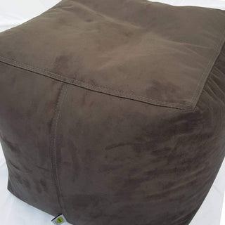 Square Shape Suede Leather Foot Stool Bean Bag 40 x 40 x 40 cm - Relaxsit