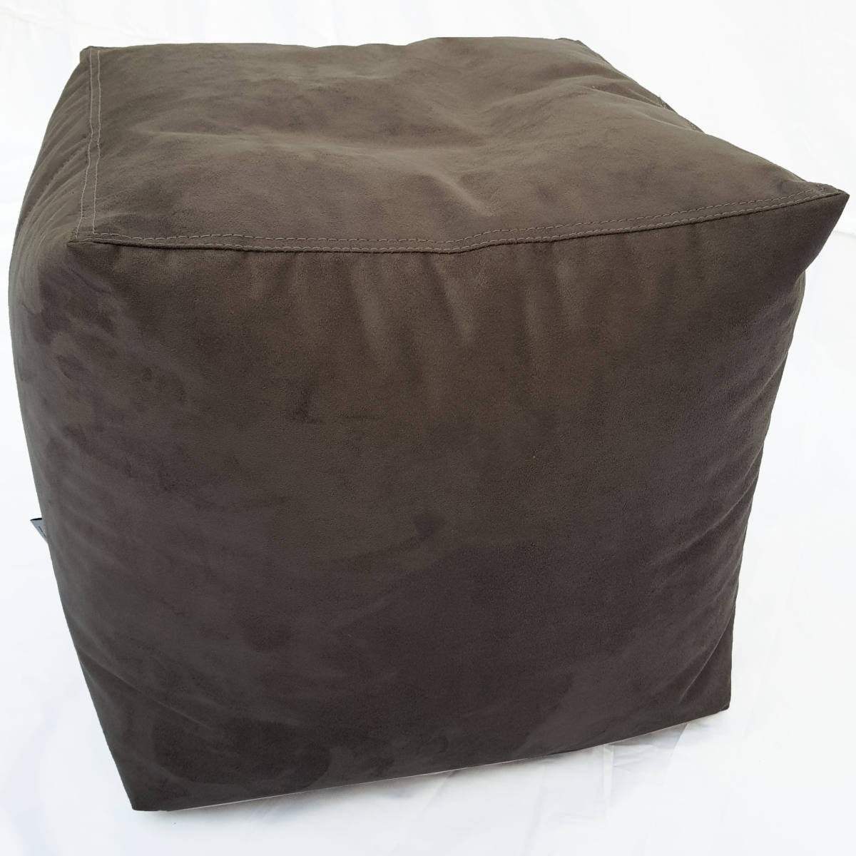 Square Shape Suede Leather Foot Stool Bean Bag 40 x 40 x 40 cm - Relaxsit