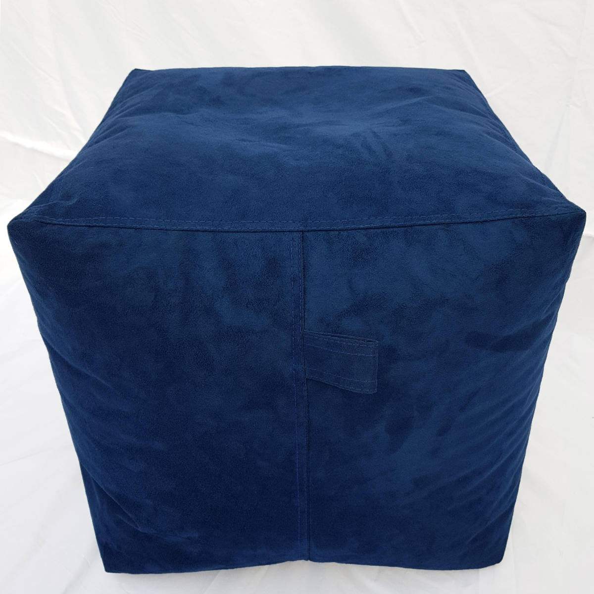 Square Shape Suede Leather Foot Stool Bean Bag 40 x 40 x 40 cm - Relaxsit