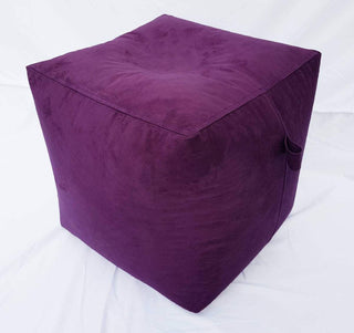 Square Shape Suede Leather Foot Stool Bean Bag 40 x 40 x 40 cm - Relaxsit