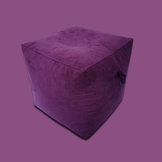 Square Shape Suede Leather Foot Stool Bean Bag 40 x 40 x 40 cm - Relaxsit