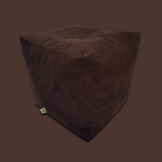 Square Shape Suede Leather Foot Stool Bean Bag 40 x 40 x 40 cm - Relaxsit