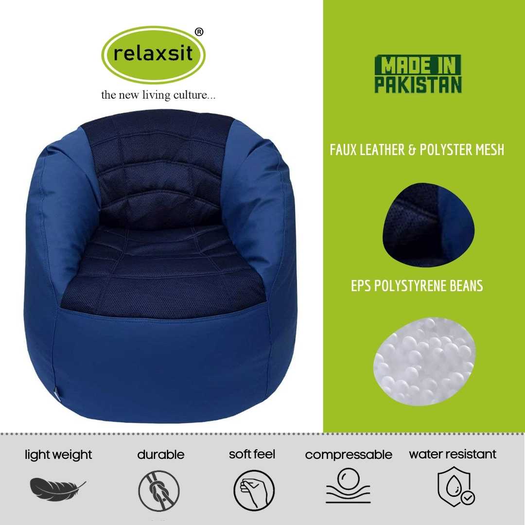 Sports Chair Faux Leather Large Bean Bag -  - Relaxsit