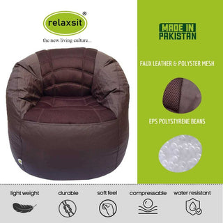 Sports Chair Faux Leather Large Bean Bag -  - Relaxsit