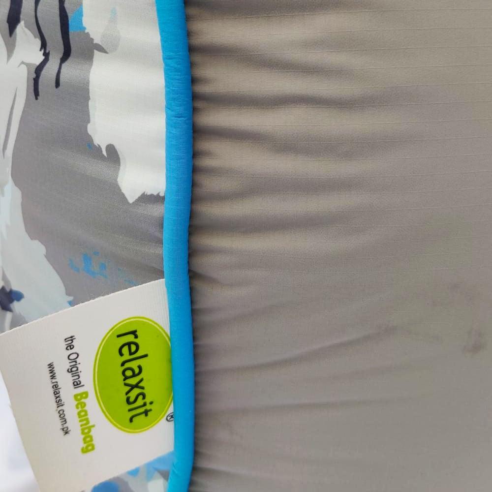 Digital Printed Large Lounger Bean Bag with Stool - Home Decor Chairs Matching Furniture grand sofa beans bag - Relaxsit
