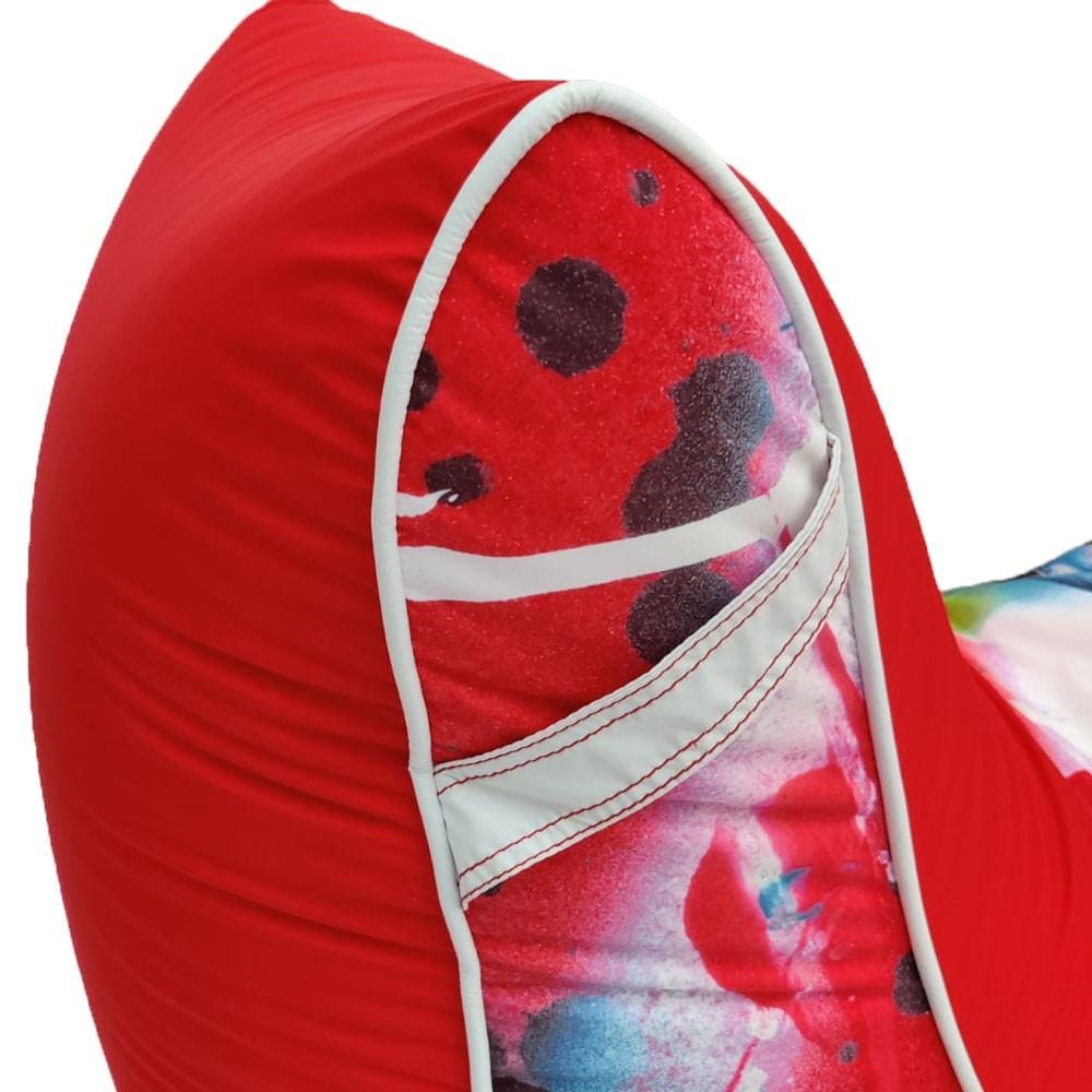 Digital Printed Large Lounger Bean Bag with Stool - Home Decor Chairs Matching Furniture grand sofa beans bag - Relaxsit