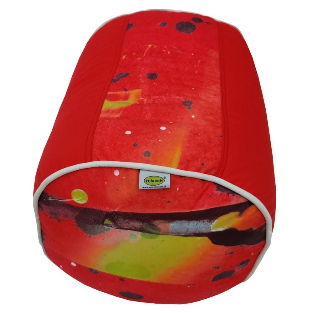 Digital Printed Large Lounger Bean Bag with Stool - Home Decor Chairs Matching Furniture grand sofa beans bag - Relaxsit