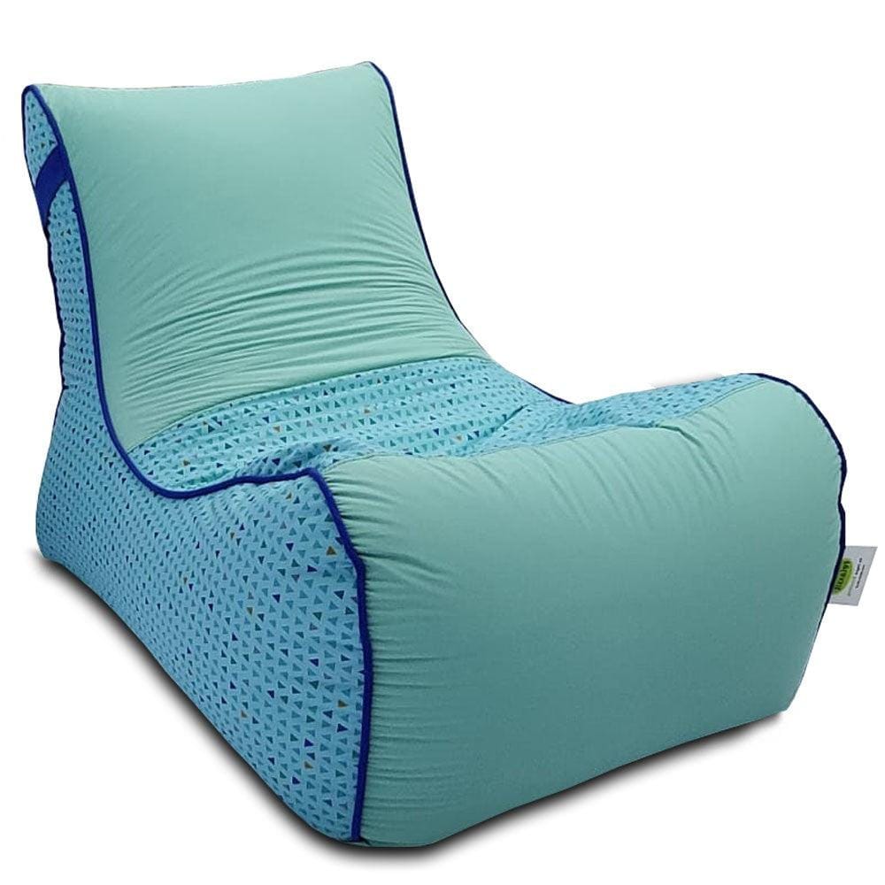 Digital Printed Large Lounger Bean Bag with Stool - Home Decor Chairs Matching Furniture grand sofa beans bag - Relaxsit