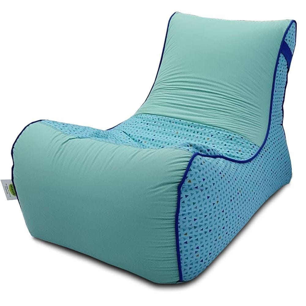 Digital Printed Large Lounger Bean Bag with Stool - Home Decor Chairs Matching Furniture grand sofa beans bag - Relaxsit