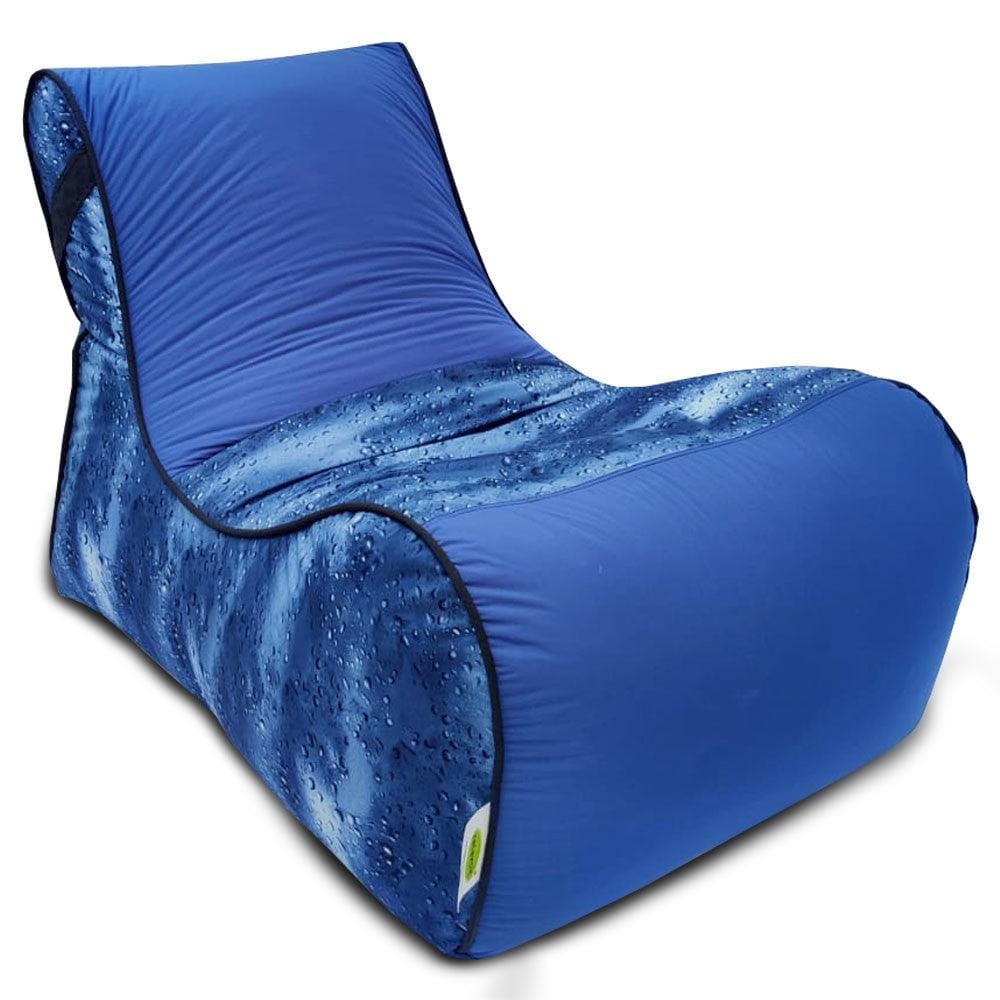 Digital Printed Large Lounger Bean Bag with Stool - Home Decor Chairs Matching Furniture grand sofa beans bag - Relaxsit
