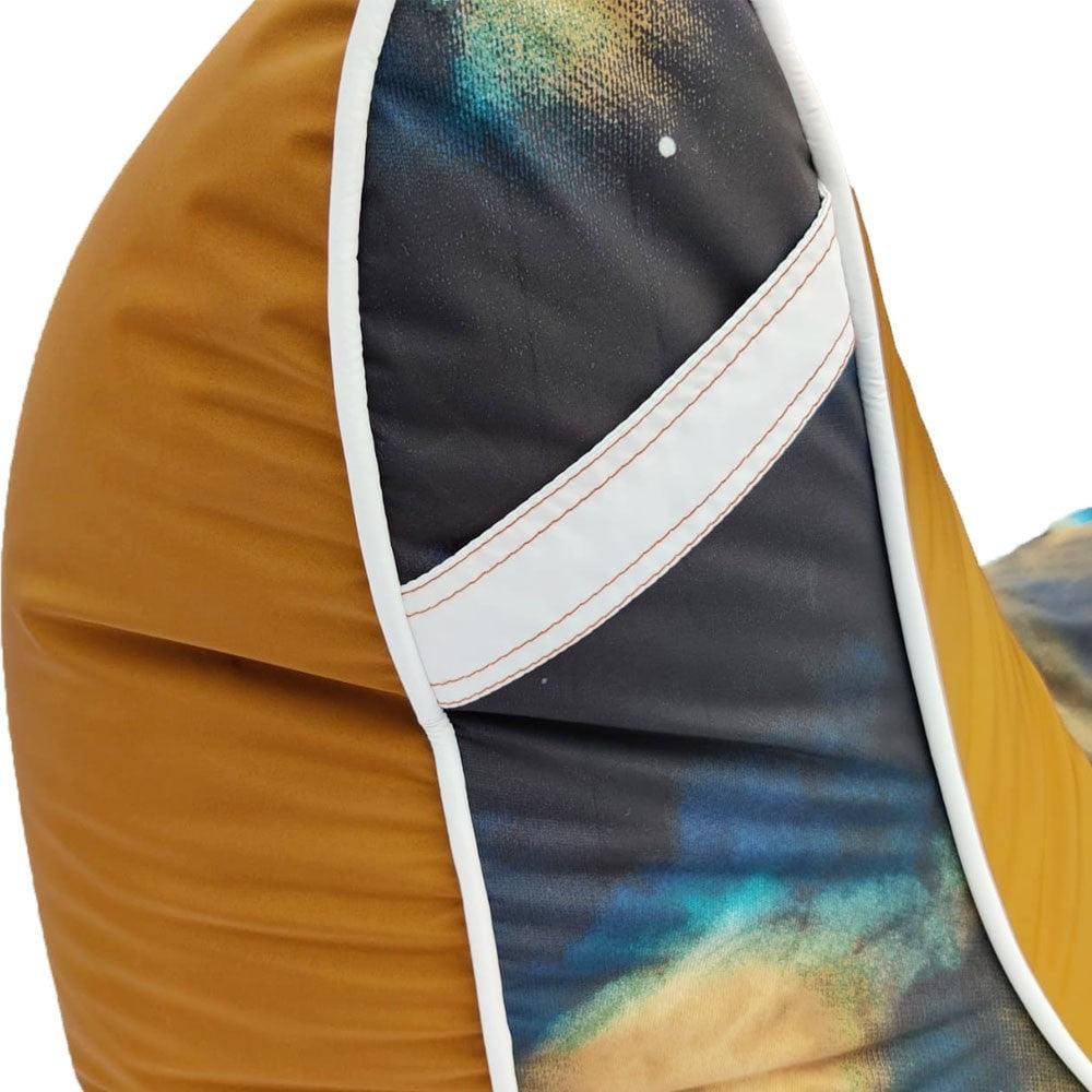Digital Printed Large Lounger Bean Bag with Stool - Home Decor Chairs Matching Furniture grand sofa beans bag - Relaxsit