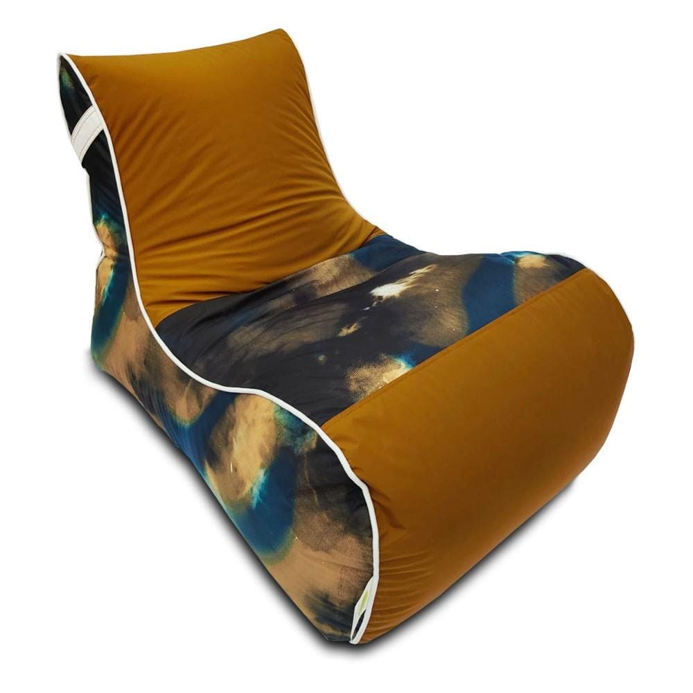 Digital Printed Large Lounger Bean Bag with Stool - Home Decor Chairs Matching Furniture grand sofa beans bag - Relaxsit
