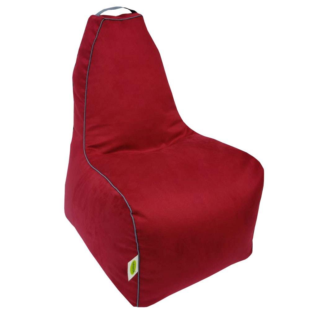 Suede Leather Bean Bag with Side Pocket for Controllers Headset Holder Ergonomically Designed - Relaxsit