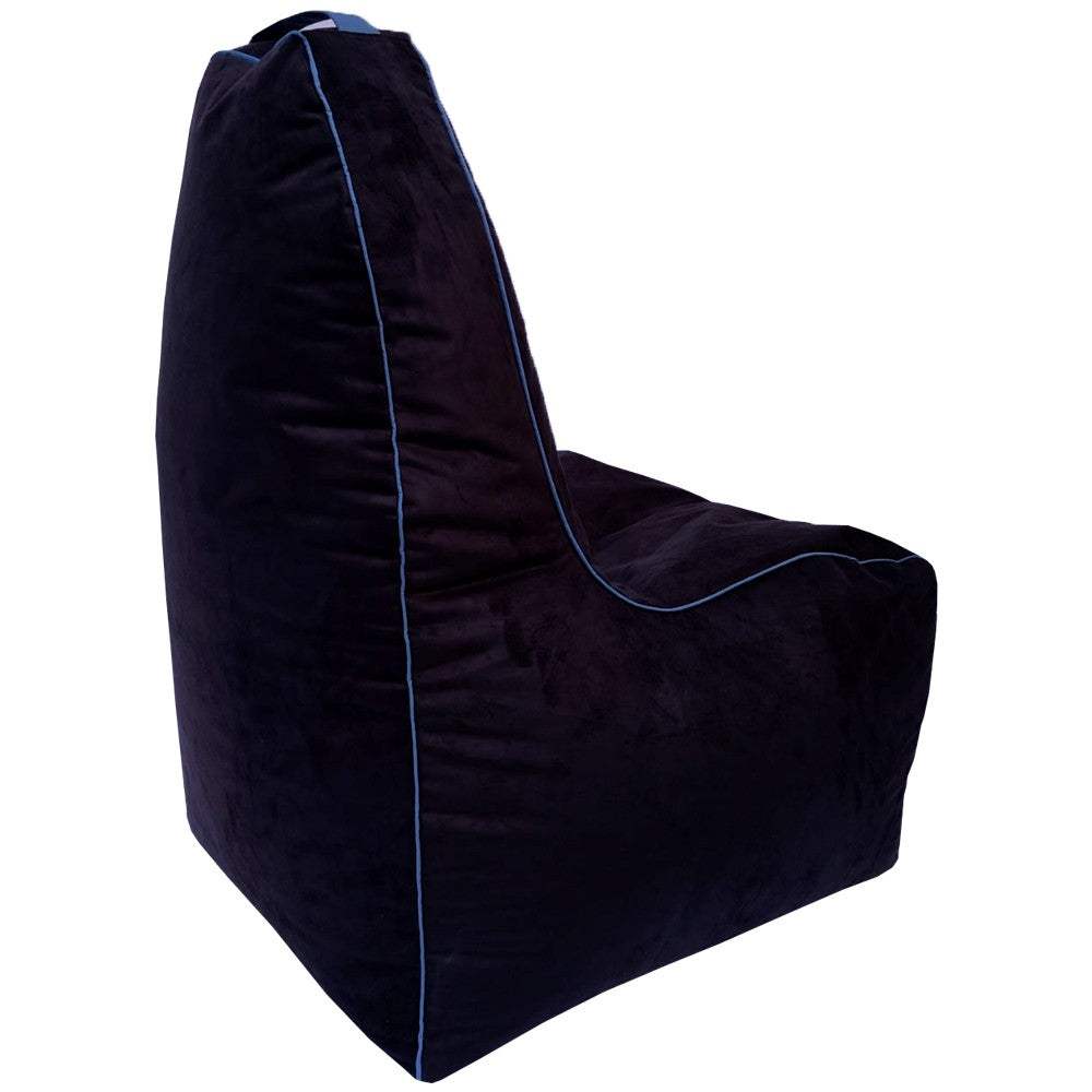 Suede Leather Bean Bag with Side Pocket for Controllers Headset Holder Ergonomically Designed - Relaxsit