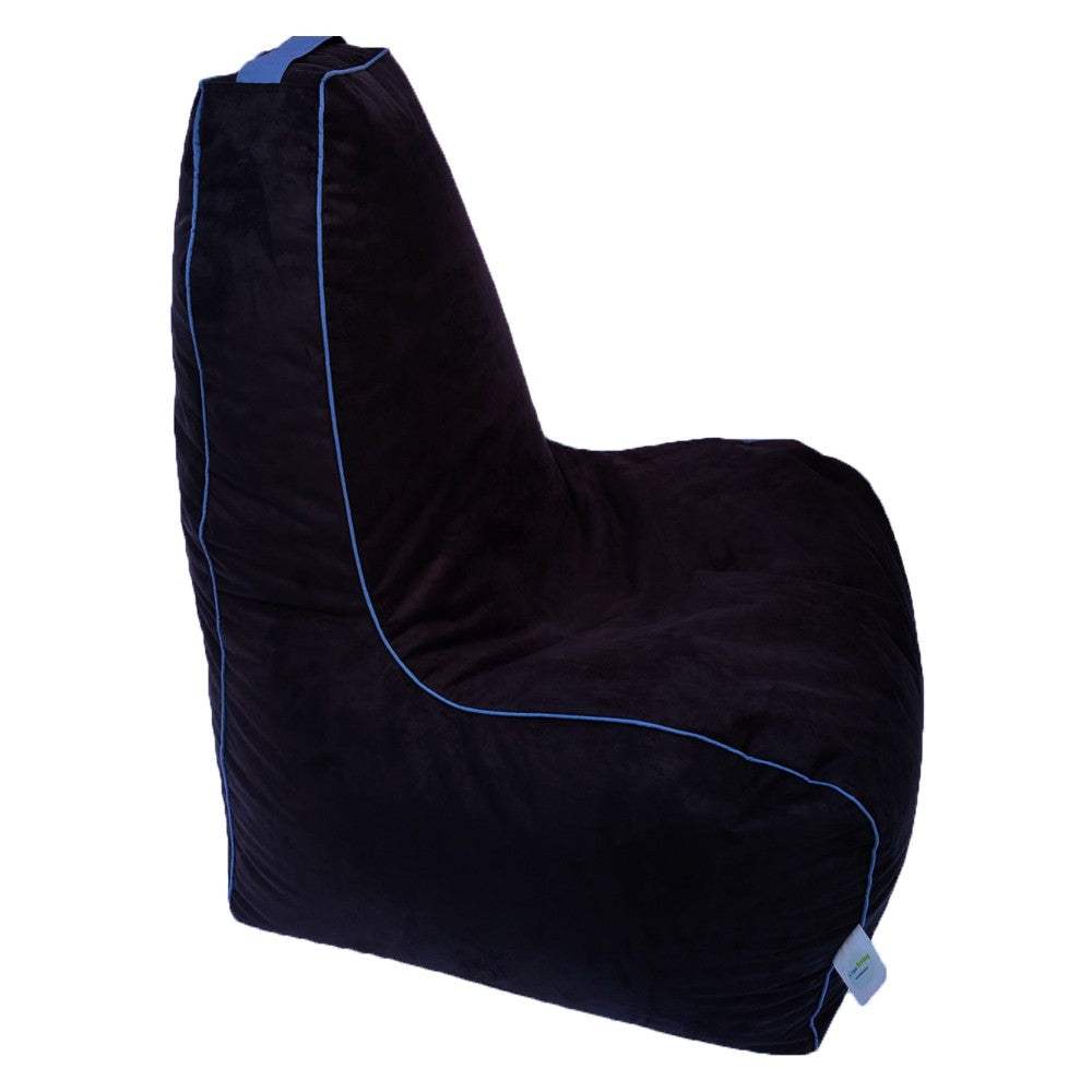 Suede Leather Bean Bag with Side Pocket for Controllers Headset Holder Ergonomically Designed - Relaxsit