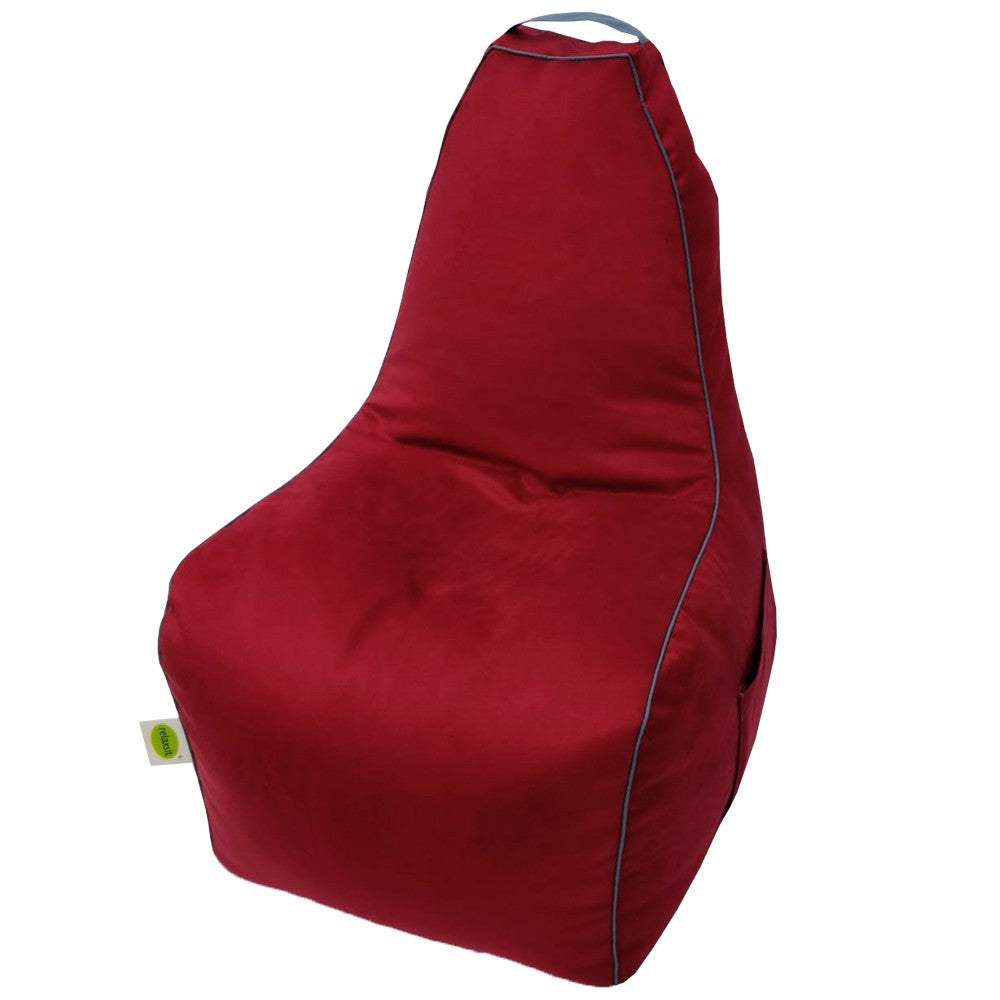 Suede Leather Bean Bag with Side Pocket for Controllers Headset Holder Ergonomically Designed - Relaxsit