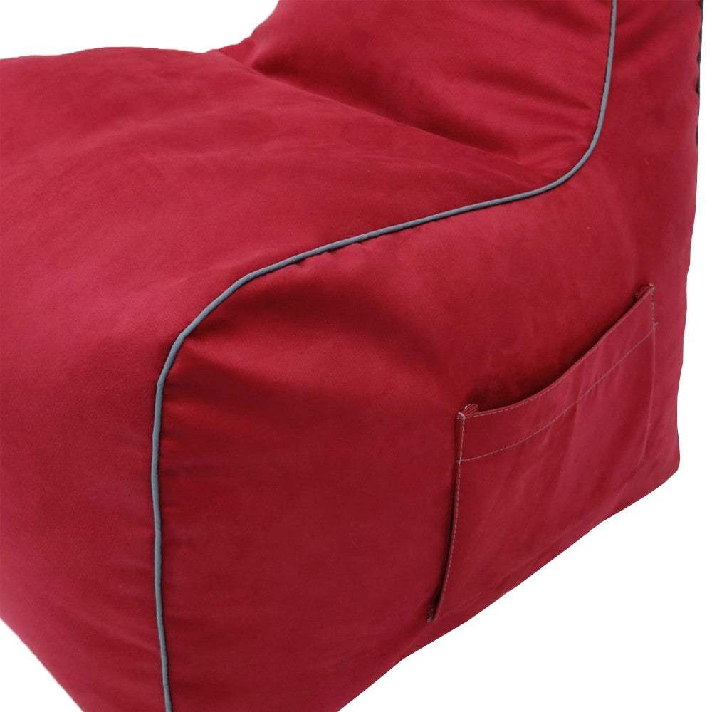 Suede Leather Bean Bag with Side Pocket for Controllers Headset Holder Ergonomically Designed - Relaxsit