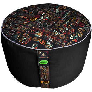 Relaxsit Bean Bag Stool – Traditional Round Footstool – Versatile Ottoman-style Footrest and Table Top – Dim. 45x45xH30cm - Relaxsit