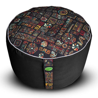 Relaxsit Bean Bag Stool – Traditional Round Footstool – Versatile Ottoman-style Footrest and Table Top – Dim. 45x45xH30cm - Relaxsit