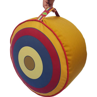 Relaxsit Bean Bag Stool – Traditional Round Footstool – Versatile Ottoman-style Footrest and Table Top – Dim. 45x45xH30cm - Relaxsit