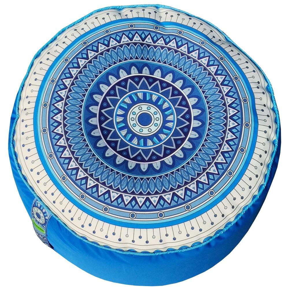 Relaxsit Bean Bag Stool – Traditional Round Footstool – Versatile Ottoman-style Footrest and Table Top – Dim. 45x45xH30cm - Relaxsit