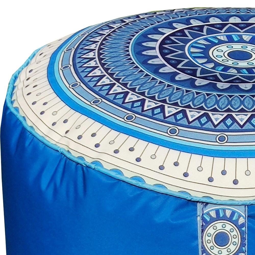 Relaxsit Bean Bag Stool – Traditional Round Footstool – Versatile Ottoman-style Footrest and Table Top – Dim. 45x45xH30cm - Relaxsit