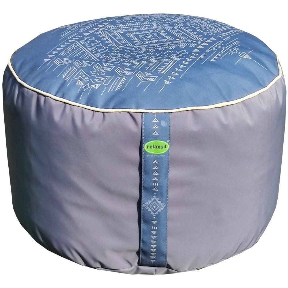 Relaxsit Bean Bag Stool – Traditional Round Footstool – Versatile Ottoman-style Footrest and Table Top – Dim. 45x45xH30cm - Relaxsit