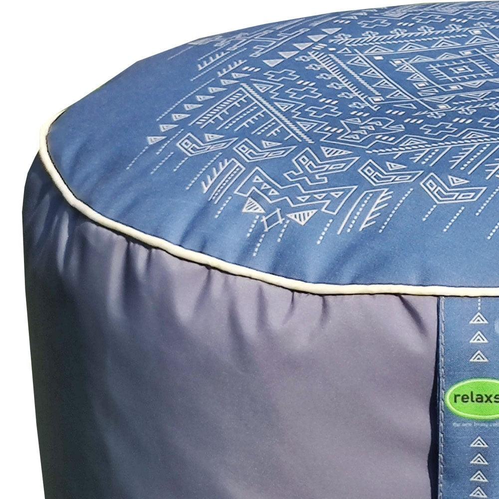 Relaxsit Bean Bag Stool – Traditional Round Footstool – Versatile Ottoman-style Footrest and Table Top – Dim. 45x45xH30cm - Relaxsit