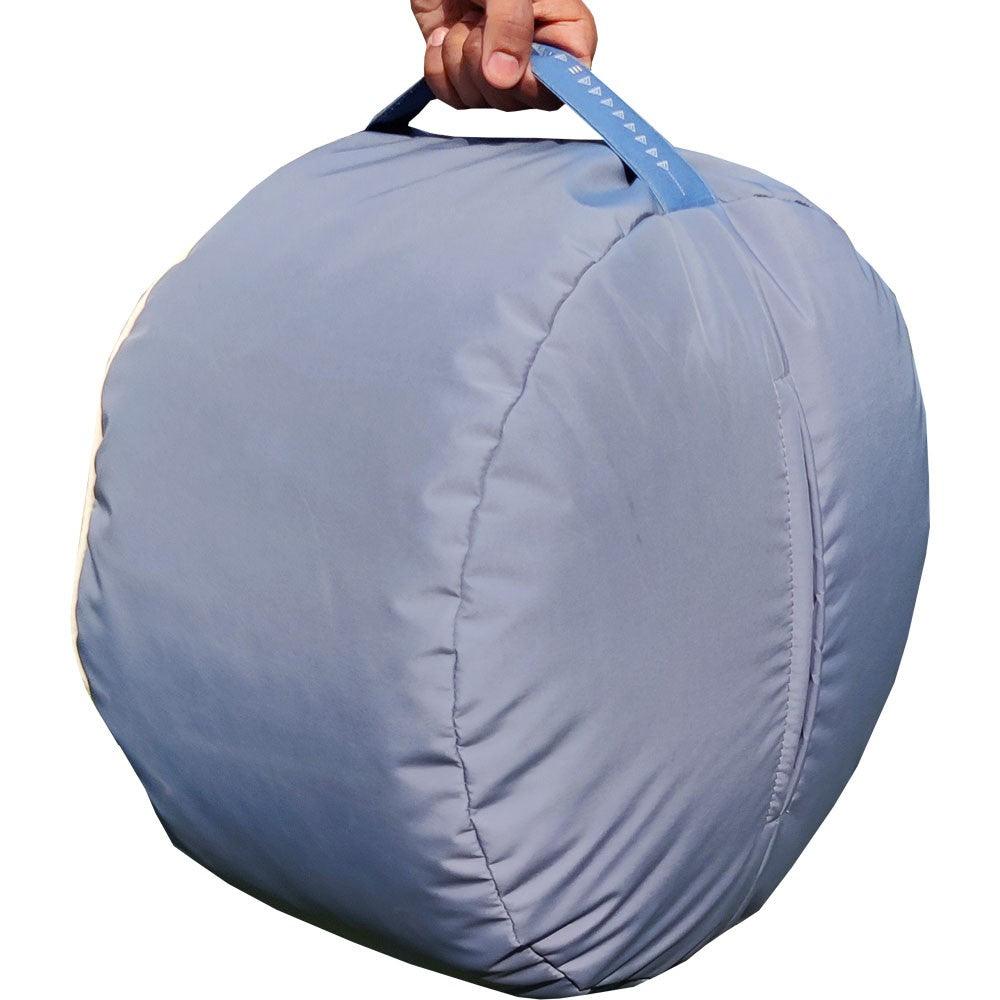 Relaxsit Bean Bag Stool – Traditional Round Footstool – Versatile Ottoman-style Footrest and Table Top – Dim. 45x45xH30cm - Relaxsit