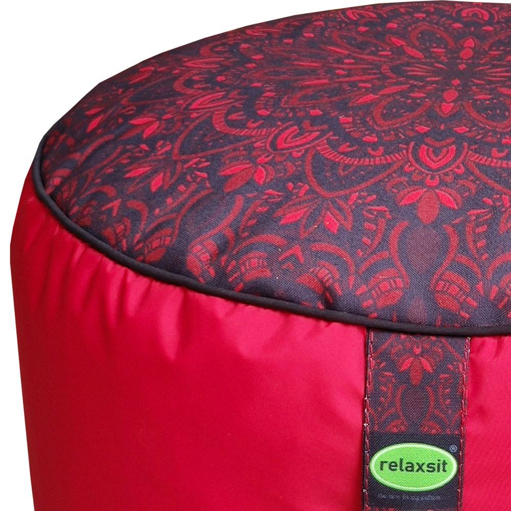 Relaxsit Bean Bag Stool – Traditional Round Footstool – Versatile Ottoman-style Footrest and Table Top – Dim. 45x45xH30cm - Relaxsit