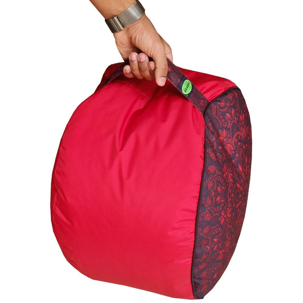 Relaxsit Bean Bag Stool – Traditional Round Footstool – Versatile Ottoman-style Footrest and Table Top – Dim. 45x45xH30cm - Relaxsit