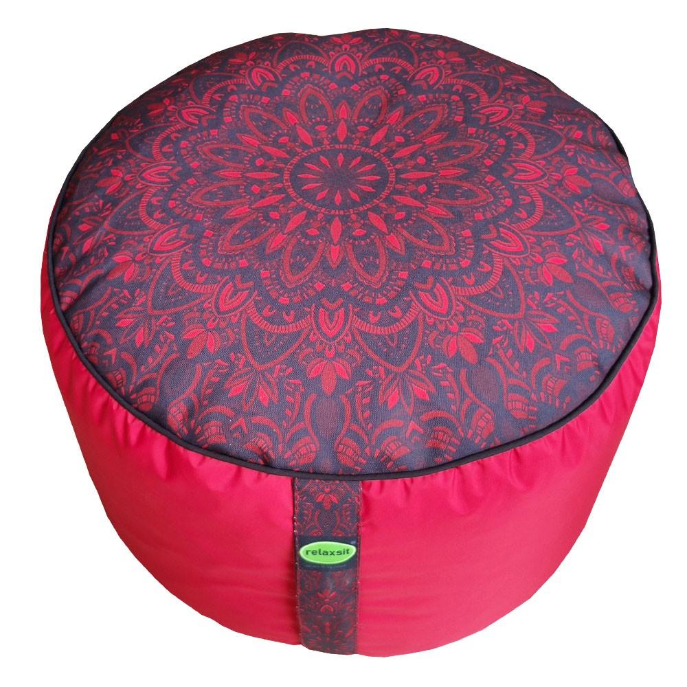 Relaxsit Bean Bag Stool – Traditional Round Footstool – Versatile Ottoman-style Footrest and Table Top – Dim. 45x45xH30cm - Relaxsit