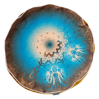 Relaxsit Bean Bag Stool – Traditional Round Footstool – Versatile Ottoman-style Footrest and Table Top – Dim. 45x45xH30cm - Relaxsit