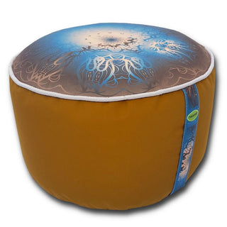 Relaxsit Bean Bag Stool – Traditional Round Footstool – Versatile Ottoman-style Footrest and Table Top – Dim. 45x45xH30cm - Relaxsit