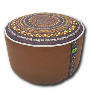 Relaxsit Bean Bag Stool – Traditional Round Footstool – Versatile Ottoman-style Footrest and Table Top – Dim. 45x45xH30cm - Relaxsit