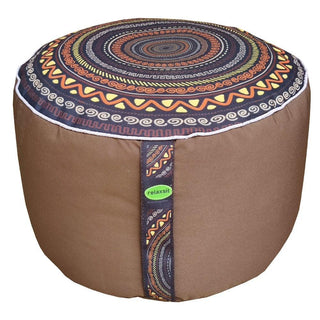 Relaxsit Bean Bag Stool – Traditional Round Footstool – Versatile Ottoman-style Footrest and Table Top – Dim. 45x45xH30cm - Relaxsit