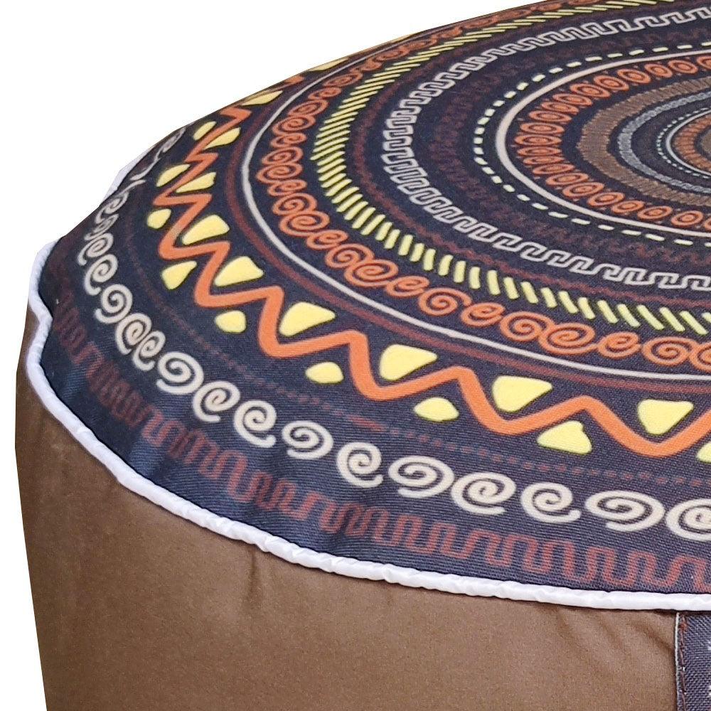 Relaxsit Bean Bag Stool – Traditional Round Footstool – Versatile Ottoman-style Footrest and Table Top – Dim. 45x45xH30cm - Relaxsit