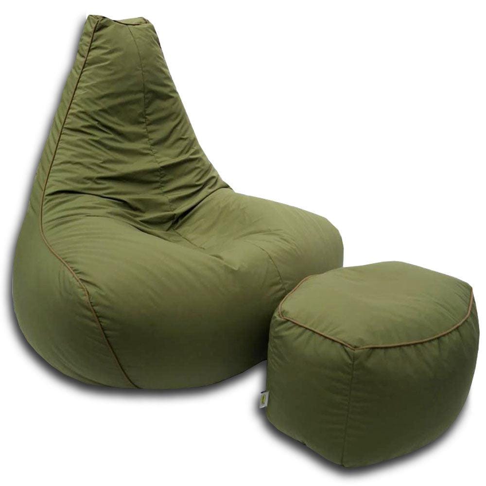 Pear Bean Bag Lounger with foot stool - Relaxsit