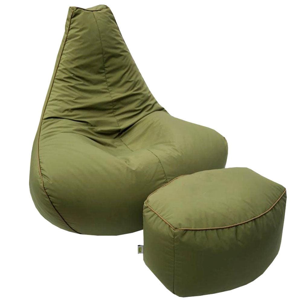 Pear Bean Bag Lounger with foot stool - Relaxsit
